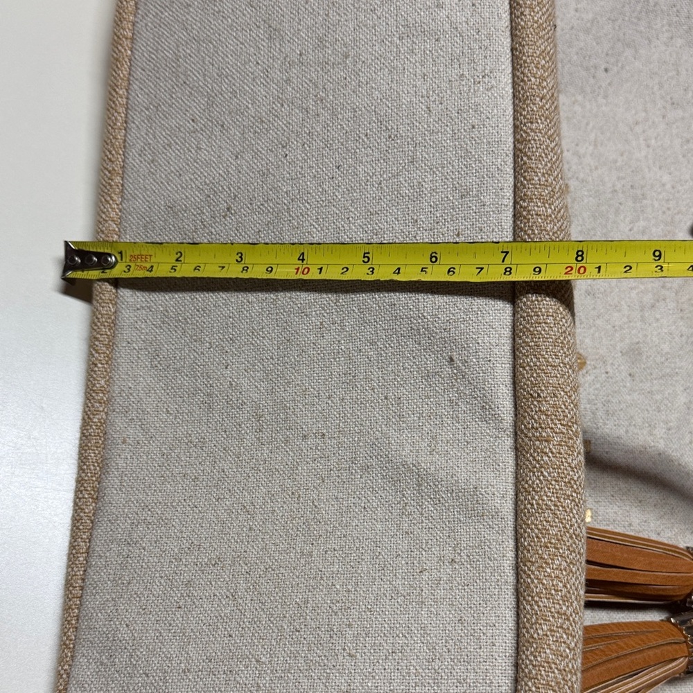 Canvas 'VACAY' Tote with Tan Leather Handles - Picture 11 of 14